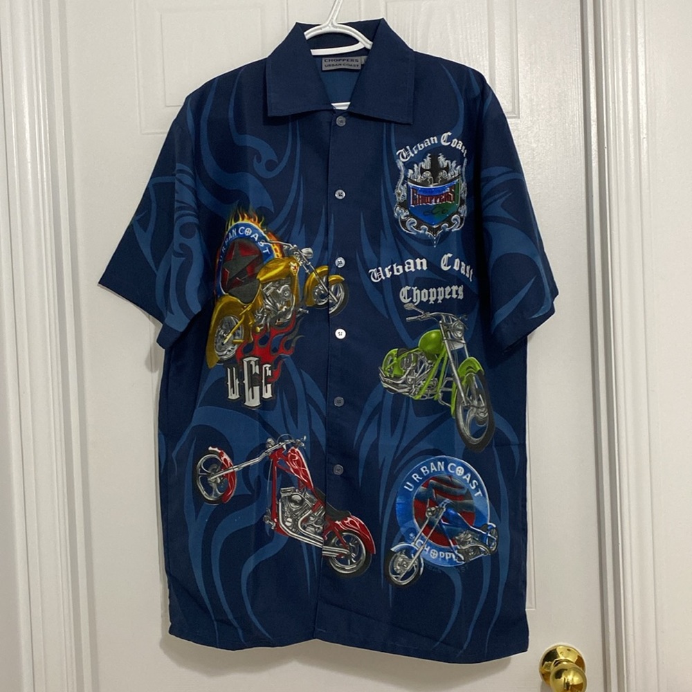 Choppers Urban Coast Men’s Motorcycle Shirt Size Large (37 A ) - Picture 1 of 6